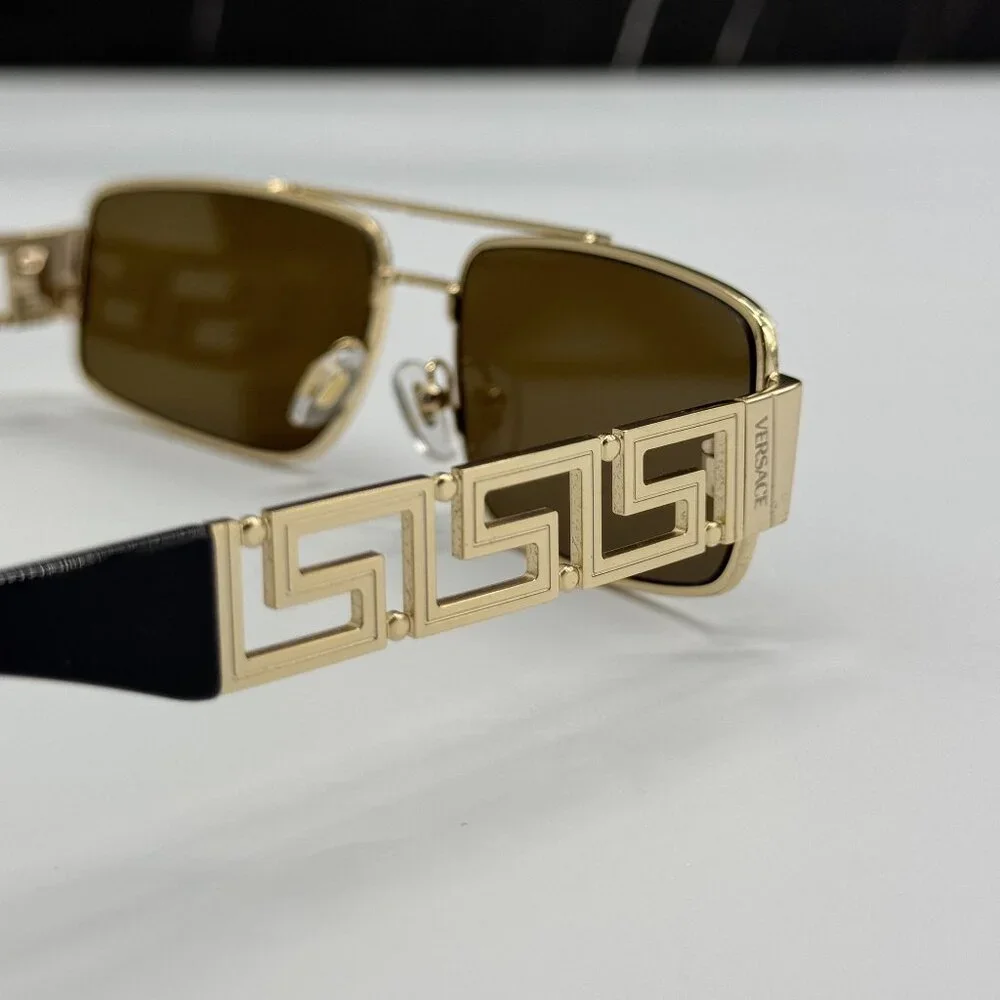 NEW VERSACE VE2257 1002/73 SUNGLASSES MOD 2257 GOLD UNISEX EYEWEAR VE2257 100273